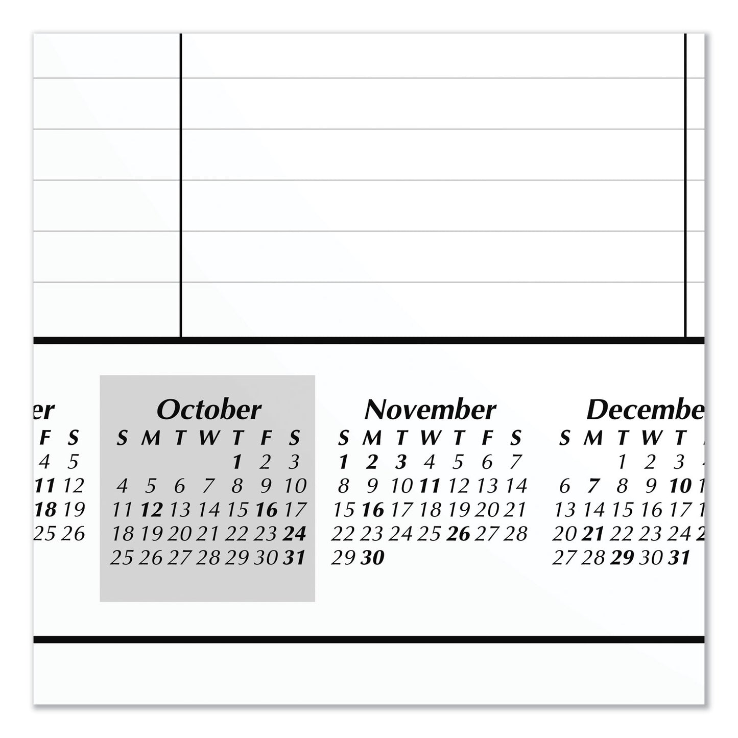 AT-A-GLANCE Academic Year Ruled Desk Pad, 21.75 x 17, White Sheets, Black Binding, Black Corners, 16-Month (Sept to Dec): 2024 to 2025 (SK241600)