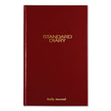 AT-A-GLANCE Standard Diary Daily Journal, 2025 Edition, Wide/Legal Rule, Red Cover, (210) 12 x 7.75 Sheets (SD37713)