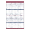 AT-A-GLANCE Vertical/Horizontal Wall Calendar, 24 x 36, White/Blue/Red Sheets, 12-Month (Jan to Dec): 2025 (PM21228)