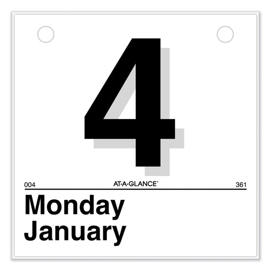 AT-A-GLANCE Today Is Daily Wall Calendar Refill, 6 x 6, White Sheets, 12-Month (Jan to Dec): 2025 (K150)