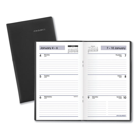 AT-A-GLANCE DayMinder Weekly Pocket Planner, 6 x 3.5, Black Cover, 12-Month (Jan to Dec): 2025 (SK4800)