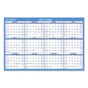 AT-A-GLANCE Horizontal Reversible/Erasable Wall Planner, 36 x 24, White/Blue Sheets, 12-Month (Jan to Dec): 2025 (PM20028)