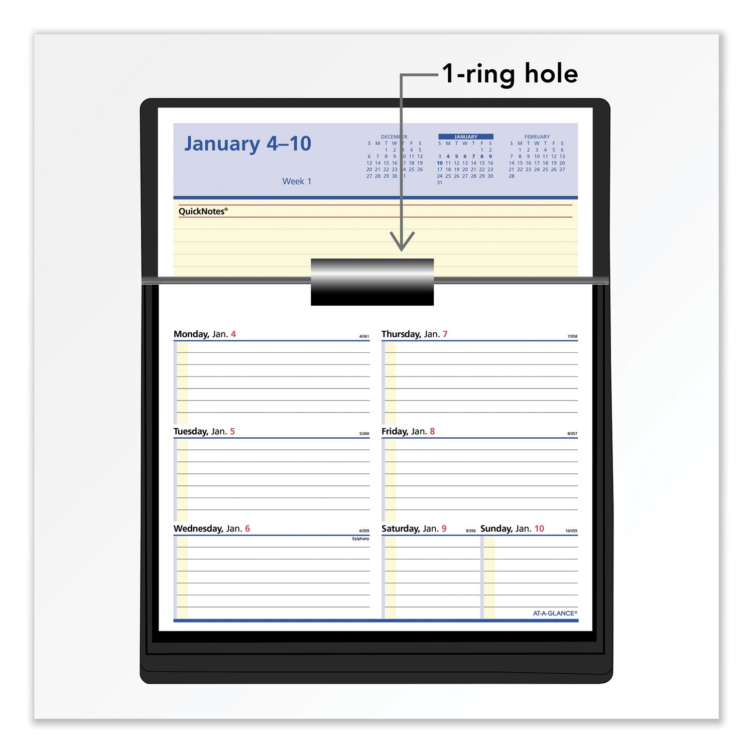 AT-A-GLANCE Flip-A-Week Desk Calendar Refill with QuickNotes, 7 x 6, White Sheets, 12-Month (Jan to Dec): 2025 (SW70650)