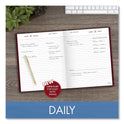 AT-A-GLANCE Standard Diary Daily Diary, 2025 Edition, Medium/College Rule, Red Cover, (200) 9.5 x 7.5 Sheets (SD37413)