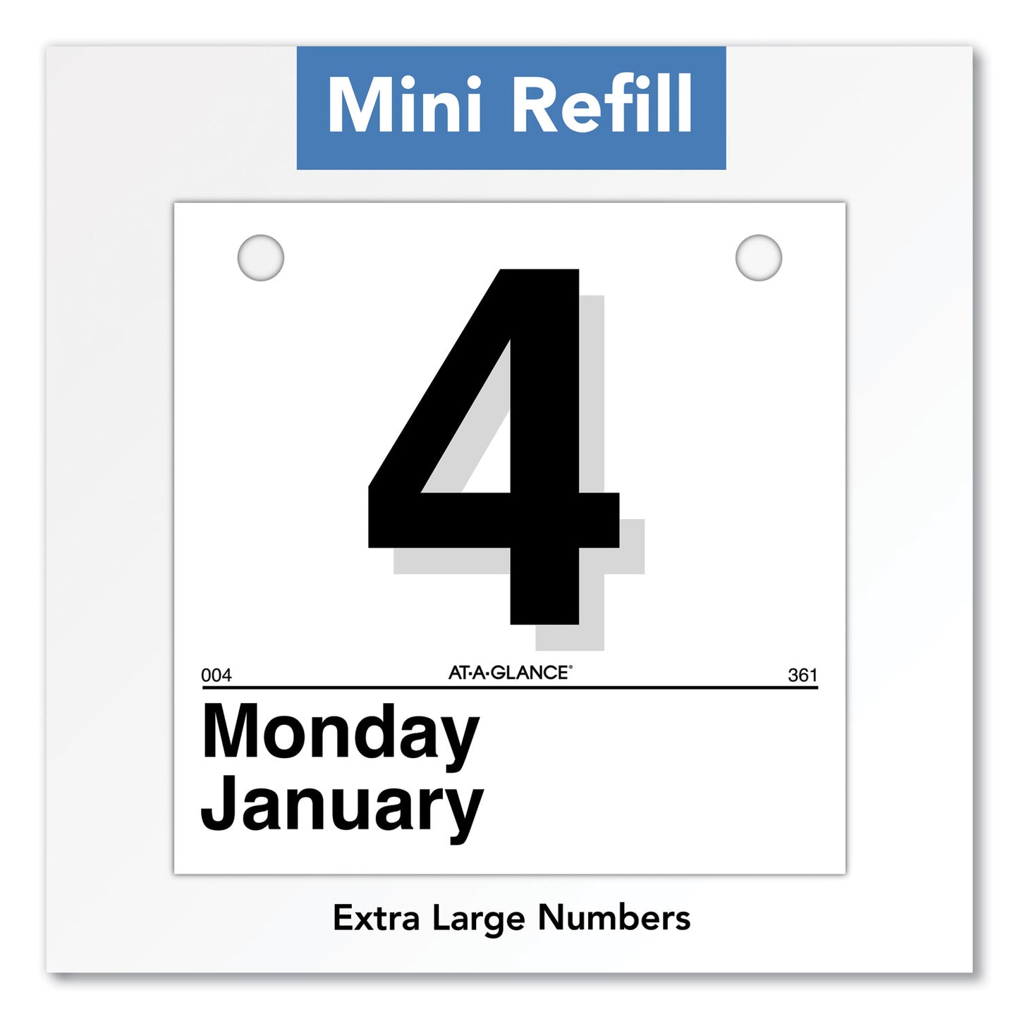 AT-A-GLANCE Today Is Daily Wall Calendar Refill, 6 x 6, White Sheets, 12-Month (Jan to Dec): 2025 (K150)