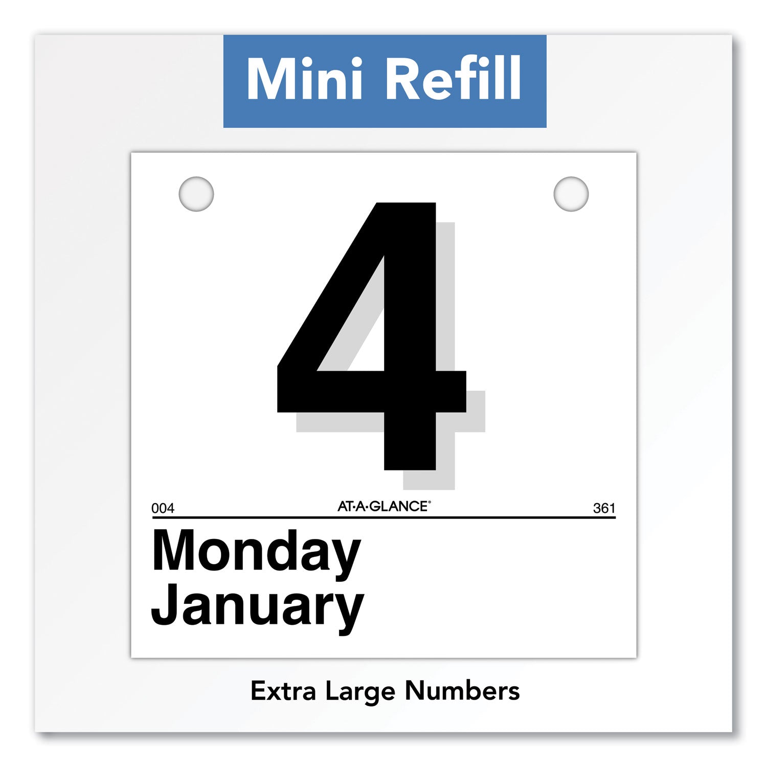 AT-A-GLANCE Today Is Daily Wall Calendar Refill, 6 x 6, White Sheets, 12-Month (Jan to Dec): 2025 (K150)