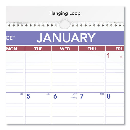 AT-A-GLANCE Erasable Wall Calendar, 15.5 x 22.75, White Sheets, 12-Month (Jan to Dec): 2025 (PMLM0328)