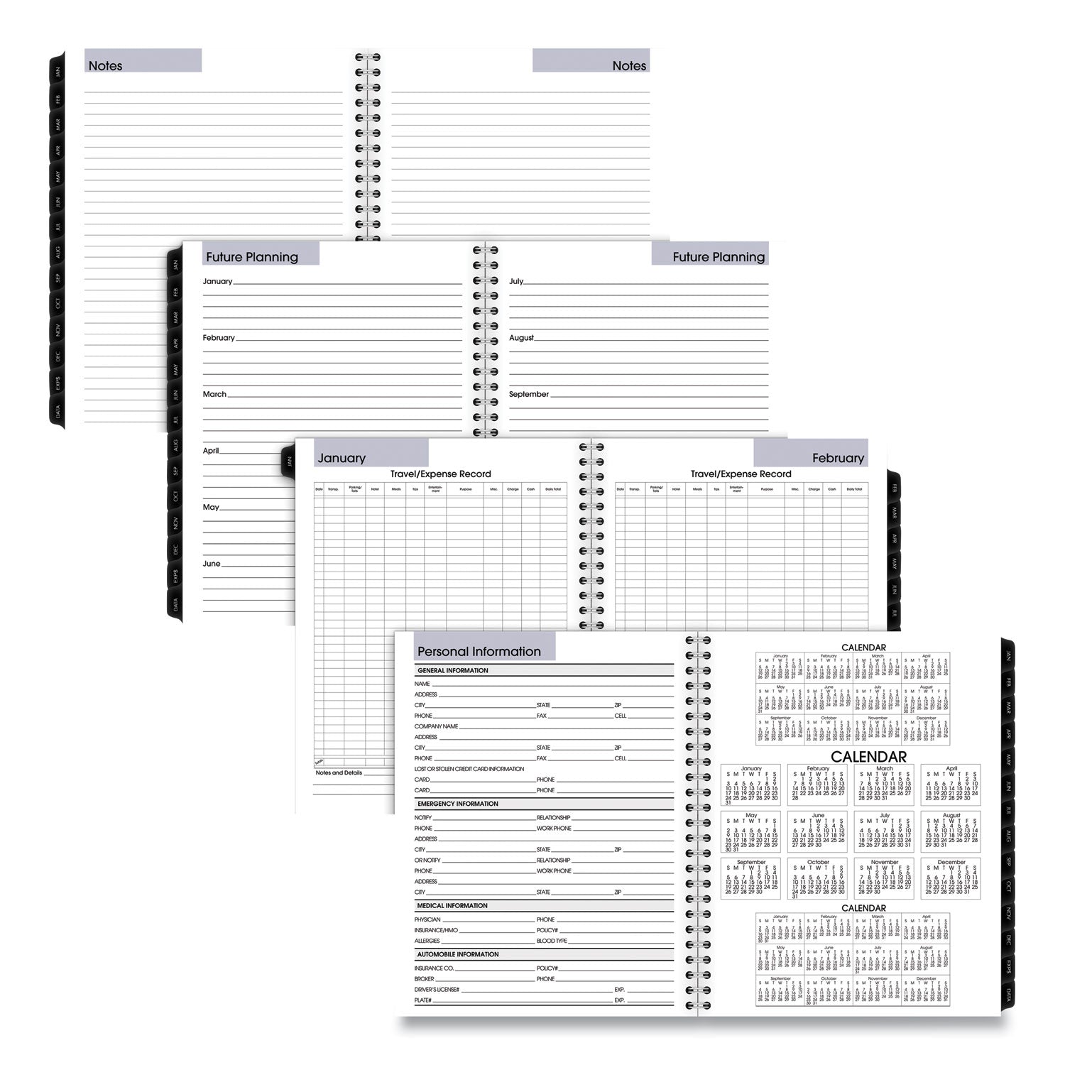 AT-A-GLANCE DayMinder Executive Weekly/Monthly Refill, 8.75 x 7, White Sheets, 12-Month (Jan to Dec): 2025 (G54550)