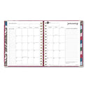 AT-A-GLANCE Harmony Daily Hardcover Planner, 8.75 x 7, Berry Cover, 12-Month (Jan to Dec): 2025 (609980659)