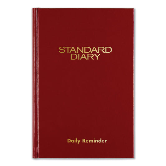 AT-A-GLANCE Standard Diary Daily Reminder Book, 2025 Edition, Medium/College Rule, Red Cover, (201) 7.5 x 5.13 Sheets (SD38713)