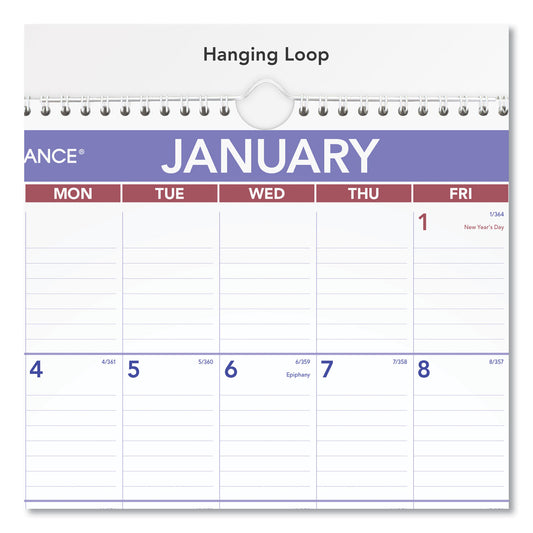 AT-A-GLANCE Erasable Wall Calendar, 12 x 17, White Sheets, 12-Month (Jan to Dec): 2025 (PMLM0228)