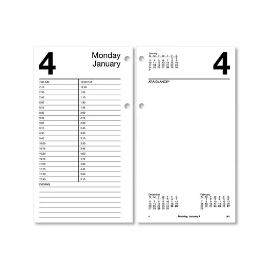 AT-A-GLANCE Large Desk Calendar Refill, 4.5 x 8, White Sheets, 12-Month (Jan to Dec): 2025 (E21050)