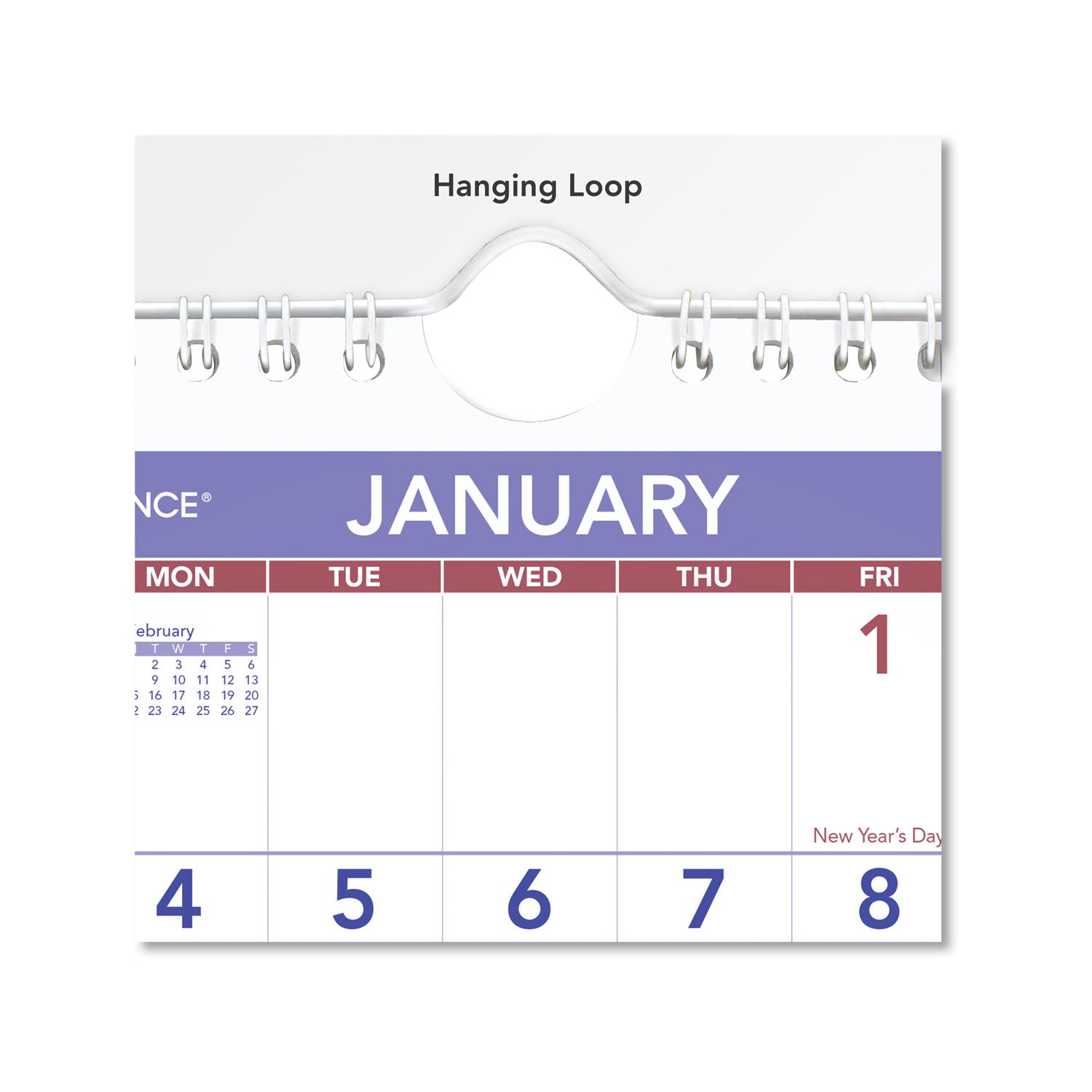 AT-A-GLANCE Mini Monthly Wall Calendar with Fold-Out Easel, 7 x 8, White Sheets, 12-Month (Jan to Dec): 2025 (PM528)