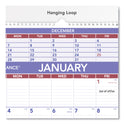 AT-A-GLANCE Three-Month Wall Calendar, 15.5 x 22.75, White Sheets, 12-Month (Jan to Dec): 2025 (PM628)