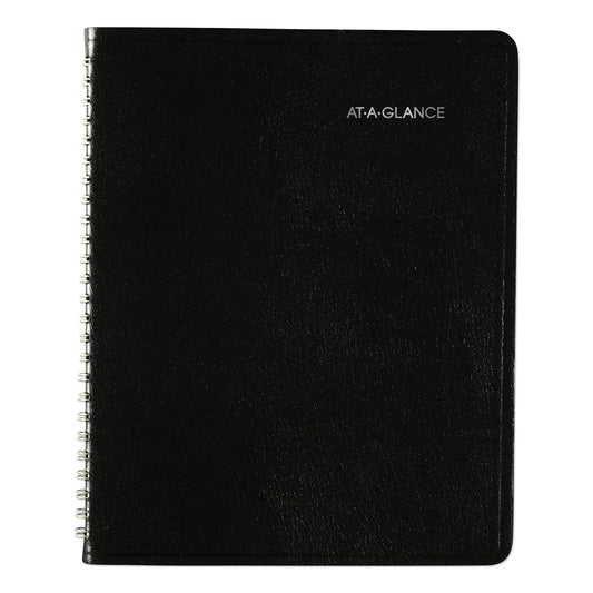 AT-A-GLANCE DayMinder Open-Schedule Weekly Appointment Book, 8.75 x 7, Black Cover, 12-Month (Jan to Dec): 2025 (G53500)