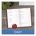 AT-A-GLANCE Standard Diary Daily Journal, 2025 Edition, Wide/Legal Rule, Red Cover, (210) 12 x 7.75 Sheets (SD37713)