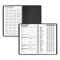 AT-A-GLANCE DayMinder Block Format Weekly Appointment Book, 8.5 x 5.5, Black Cover, 12-Month (Jan to Dec): 2025 (G20000)