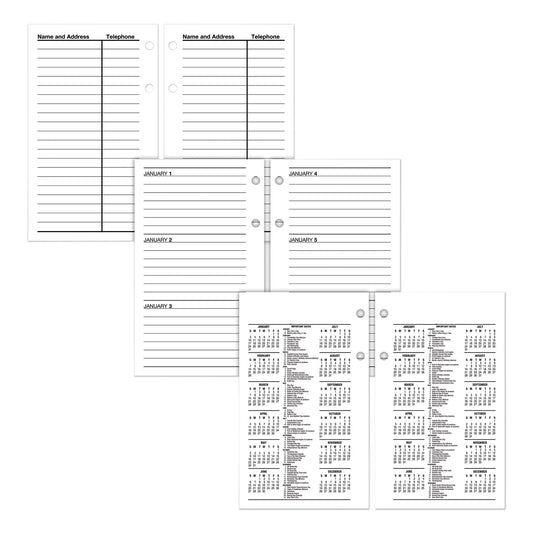 AT-A-GLANCE Financial Desk Calendar Refill, 3.5 x 6, White Sheets, 12-Month (Jan to Dec): 2025 (S17050)