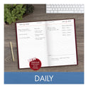 AT-A-GLANCE Standard Diary Daily Diary, 2025 Edition, Wide/Legal Rule, Red Cover, (200) 12 x 7.75 Sheets (SD37613)