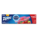 Ziploc Double Zipper Storage Bags, Triple System Seal, Gallon, 9.6" x 12.1", Clear, 19 Bags/Box, 12 Boxes/Carton (314467)