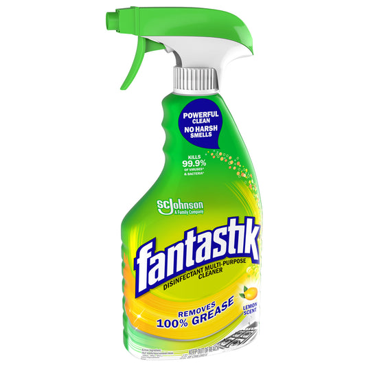 Fantastik Disinfectant Multi-Purpose Cleaner Lemon Scent, 32 oz Spray Bottle (366094EA)