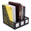 Advantus Literature File, Three Slots, 10 x 10 x 10.25, Black (34091)