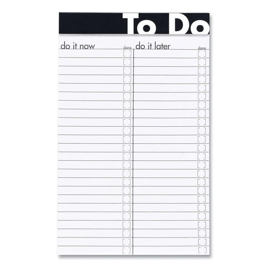 Ampad To Do Notepads, List-Management Format, Randomly Assorted Headband Colors, 50 White 5 x 8 Sheets (20001)