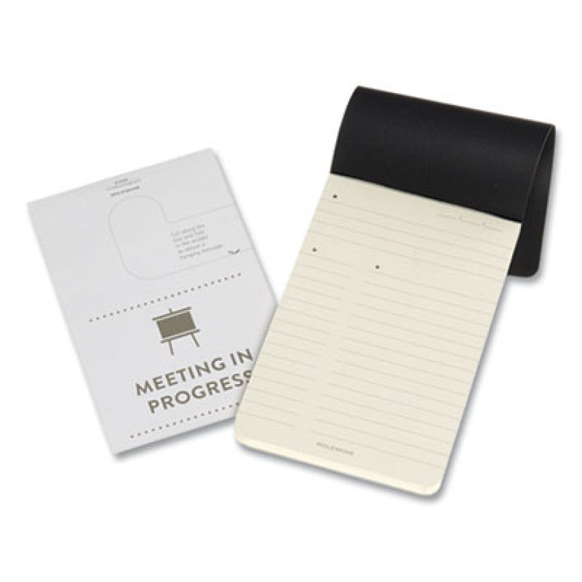 Moleskine PRO Pad, Meeting-Minutes/Notes Format, Black Cover, 96 Ivory 3.5 x 5.5 Sheets (620909)