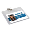 SICURIX Badge Holder, Horizontal, 3 x 4, Clear, 50/Pack (BAU67840)