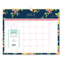 Blue Sky Day Designer Peyton Academic Wall Calendar, Floral Artwork, 15 x 12, White/Navy Sheets, 12-Month (July to June): 2024 to 2025 (107934)