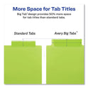 Avery Big Tab Insertable One-Pocket Plastic Dividers, 5-Tab, 11.13 x 9.25, Assorted, 1 Set (07714)