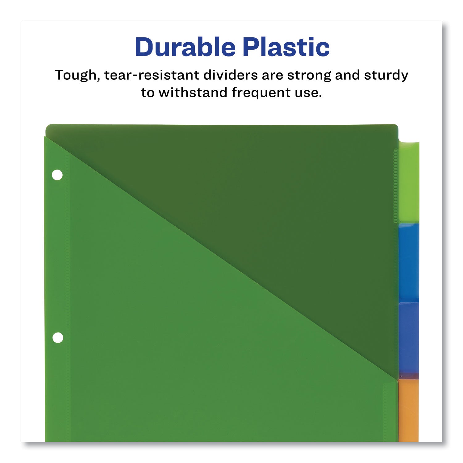 Avery Big Tab Insertable One-Pocket Plastic Dividers, 5-Tab, 11.13 x 9.25, Assorted, 1 Set (07714)