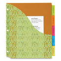 Avery Big Tab Insertable One-Pocket Plastic Dividers, 5-Tab, 11.13 x 9.25, Assorted, 1 Set (07714)