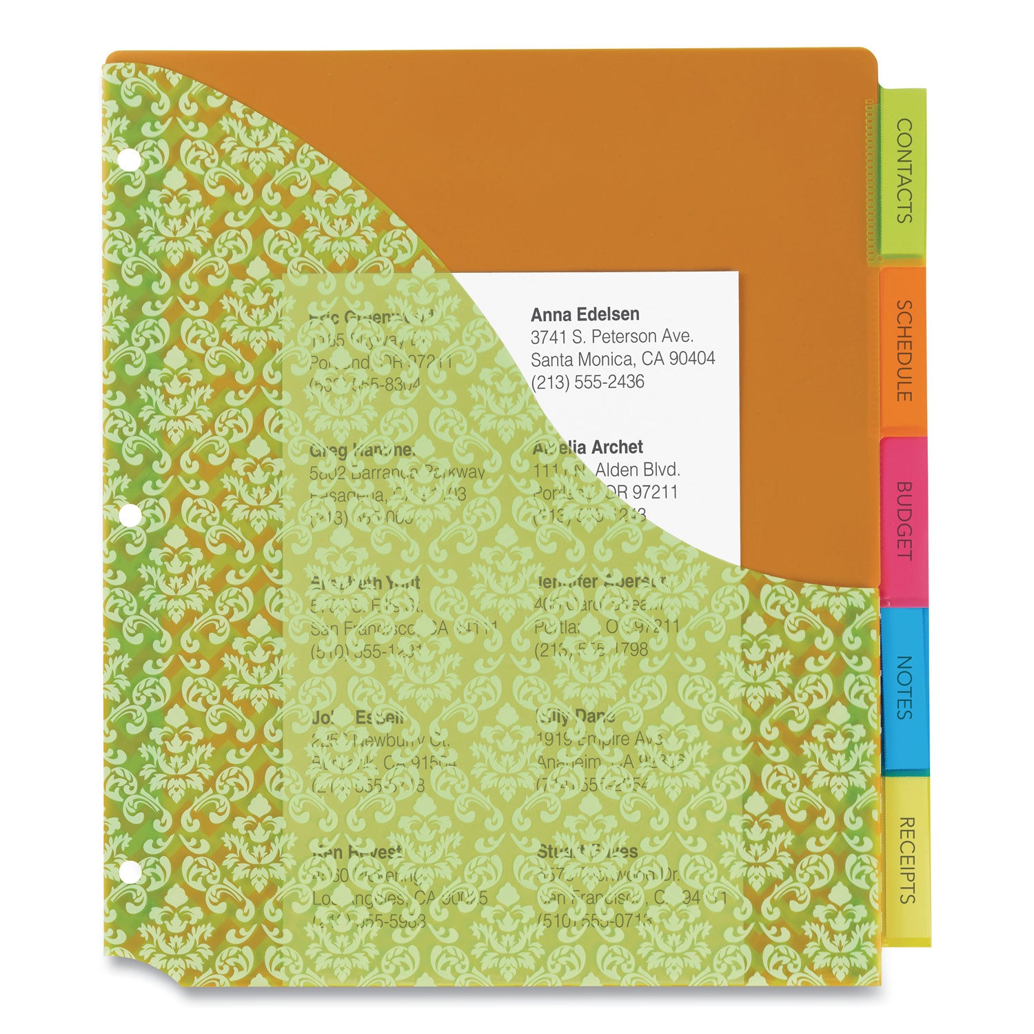 Avery Big Tab Insertable One-Pocket Plastic Dividers, 5-Tab, 11.13 x 9.25, Assorted, 1 Set (07714)