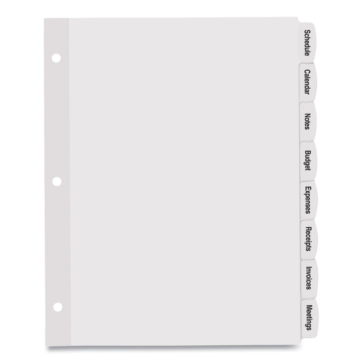 Avery Big Tab Printable White Label Tab Dividers, 8-Tab, 11 x 8.5, White, 4 Sets (14433)