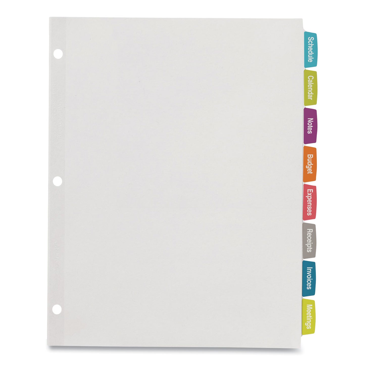 Avery Big Tab Printable White Label Tab Dividers, 8-Tab, 11 x 8.5, White, 4 Sets (14433)