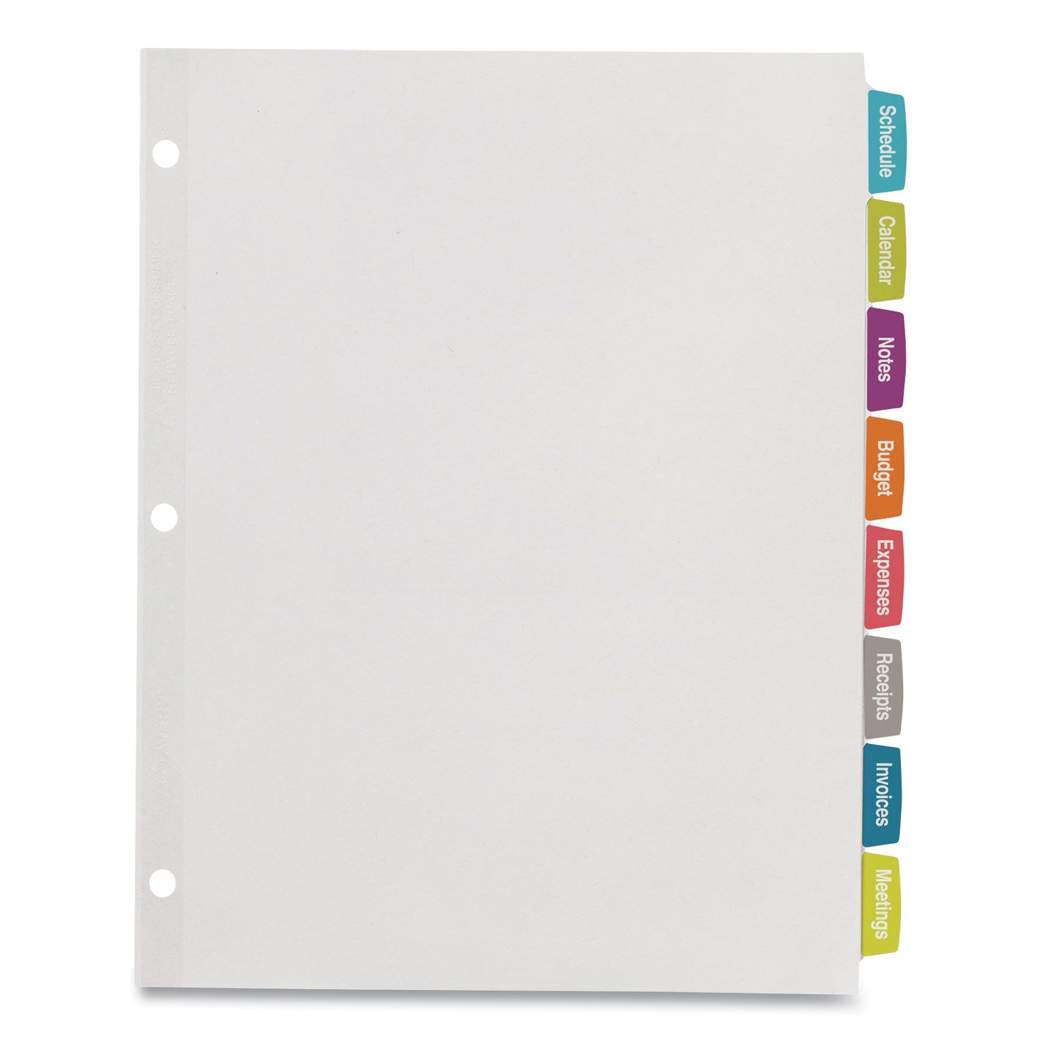 Avery Big Tab Printable White Label Tab Dividers, 8-Tab, 11 x 8.5, White, 4 Sets (14433)