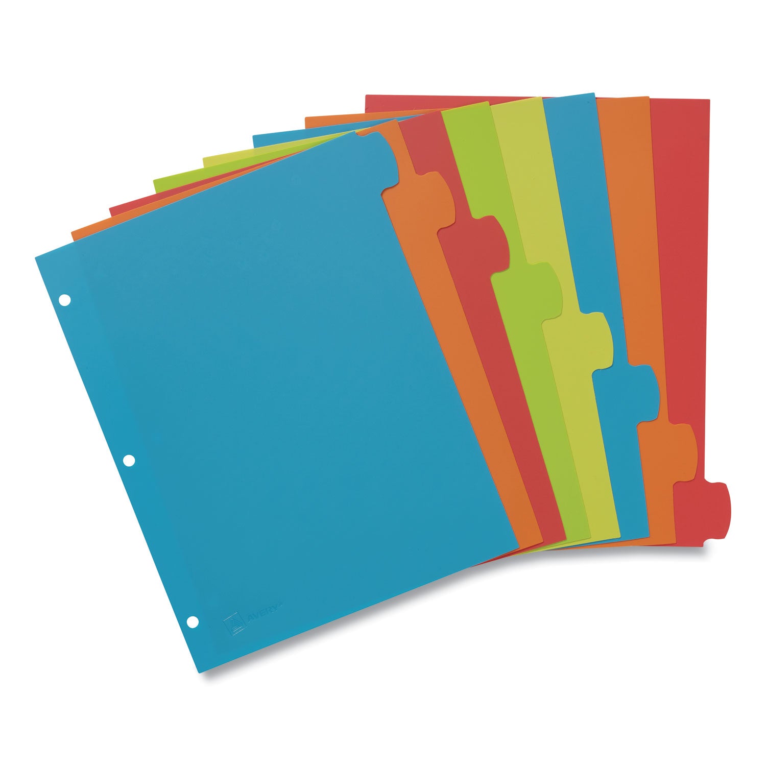 Avery Big Tab Write and Erase Durable Plastic Dividers, 8-Tab, 11 x 8.5, Assorted, 1 Set (16130)