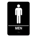 COSCO Indoor Restroom Door Sign, Men/Women, 5.9 x 9, Black/White, 2/Pack (098095)