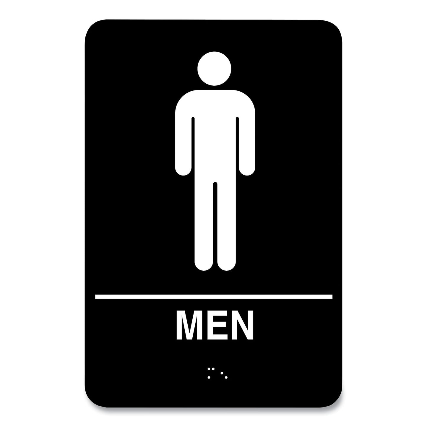 COSCO Indoor Restroom Door Sign, Men/Women, 5.9 x 9, Black/White, 2/Pack (098095)