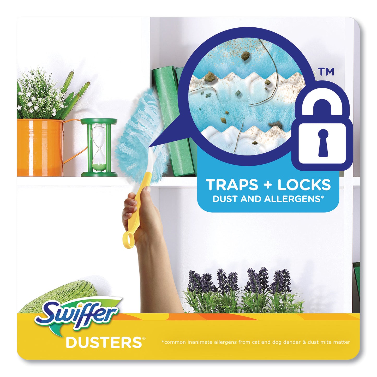 Swiffer Dusters Refill, Dust Lock Fiber, Lavender Scent, Light Blue, 18/Box (99037)