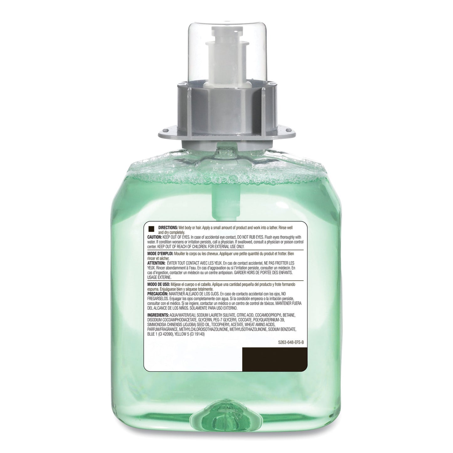GOJO Luxury Foam Hair and Body Wash, Cucumber Melon Scent, 1,250 mL (516304EA)