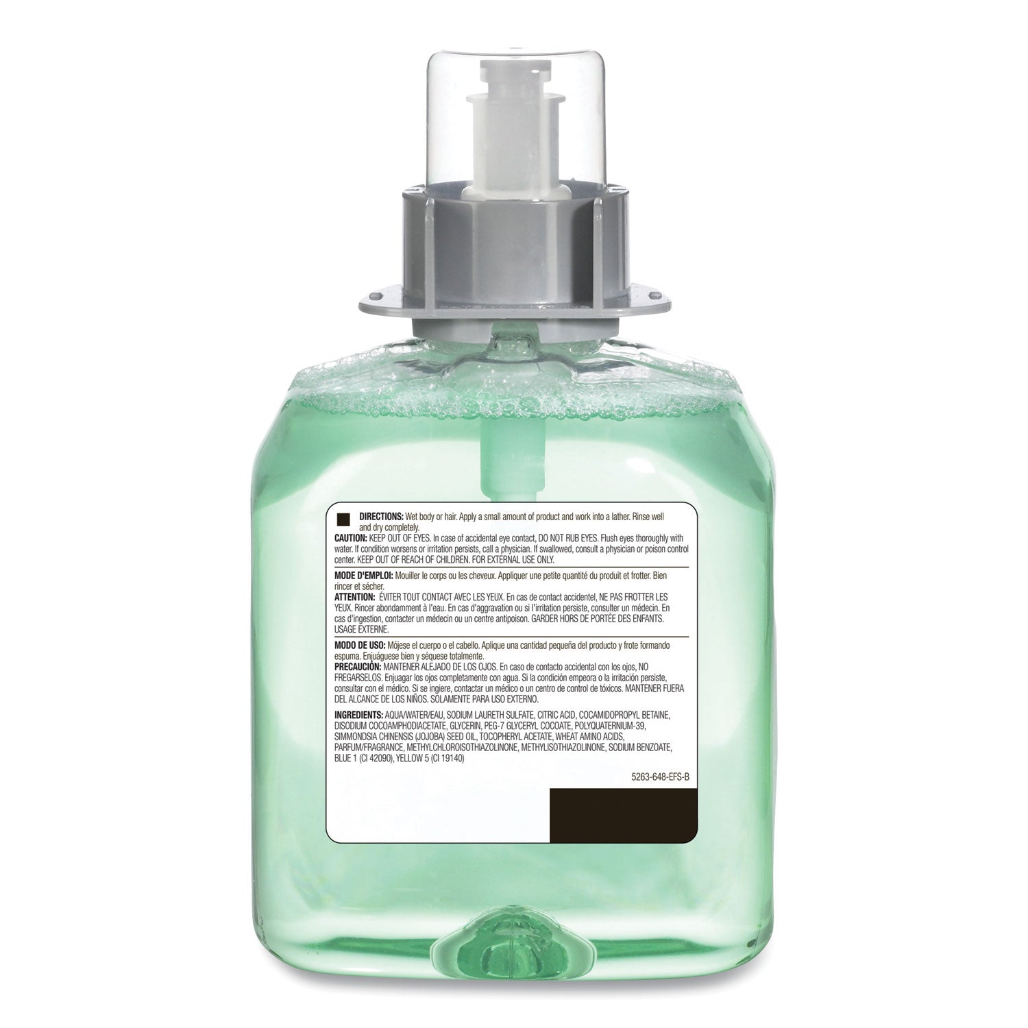GOJO Luxury Foam Hair and Body Wash, Cucumber Melon Scent, 1,250 mL (516304EA)
