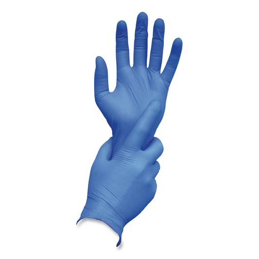 AMBITEX N400 Series Powder-Free Nitrile Gloves, X-Large, Blue, 100/Box (NXL400)