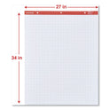 Universal Easel Pads/Flip Charts, Quadrille Rule (1 sq/in), 27 x 34, White, 50 Sheets, 2/Carton (35602)