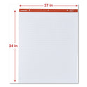 Universal Easel Pads/Flip Charts, Presentation Format (1" Rule), 27 x 34, White, 50 Sheets, 2/Carton (35601)