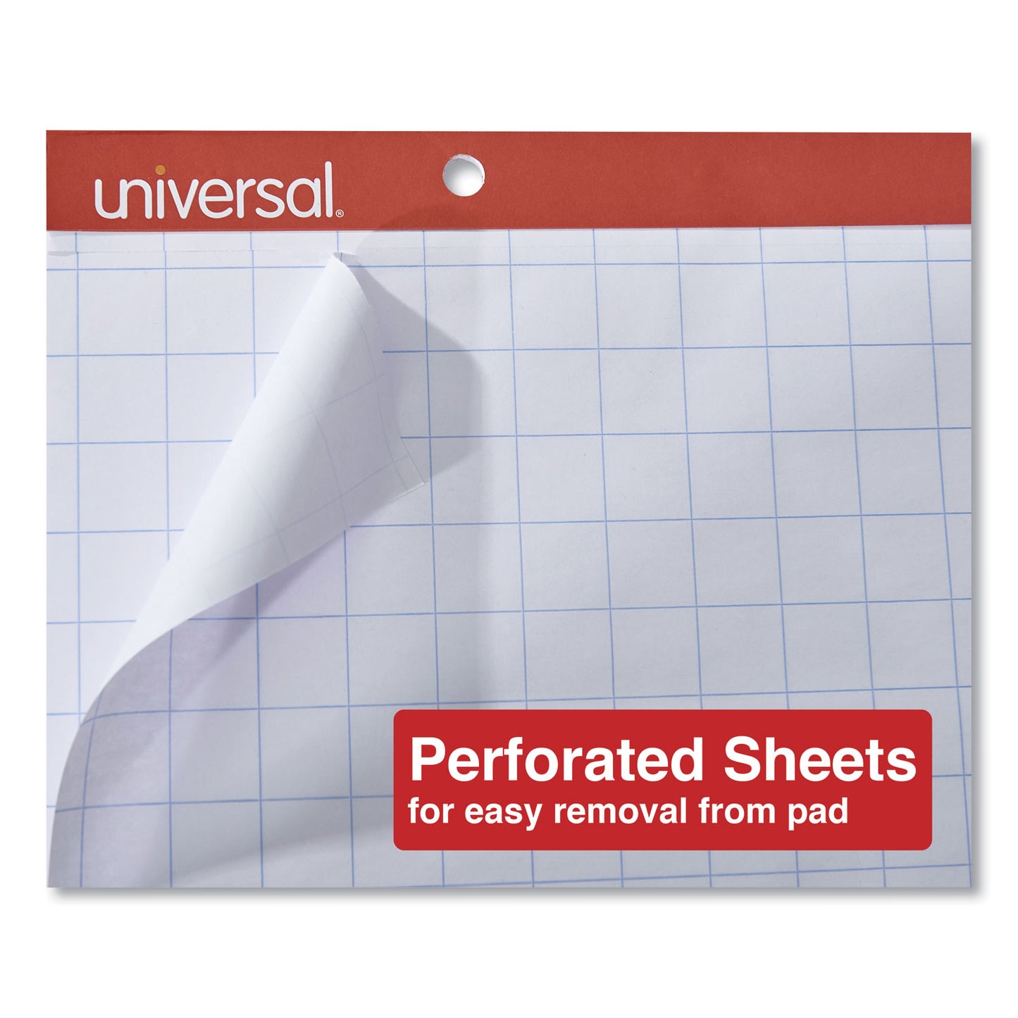 Universal Easel Pads/Flip Charts, Quadrille Rule (1 sq/in), 27 x 34, White, 50 Sheets, 2/Carton (35602)