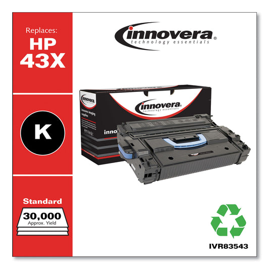 Innovera Remanufactured Black High-Yield Toner, Replacement for 43X (C8543X), 30,000 Page-Yield (83543)