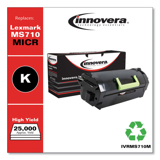 Innovera Remanufactured Black High-Yield MICR Toner, Replacement for MS710M (52D0HA0), 25,000 Page-Yield