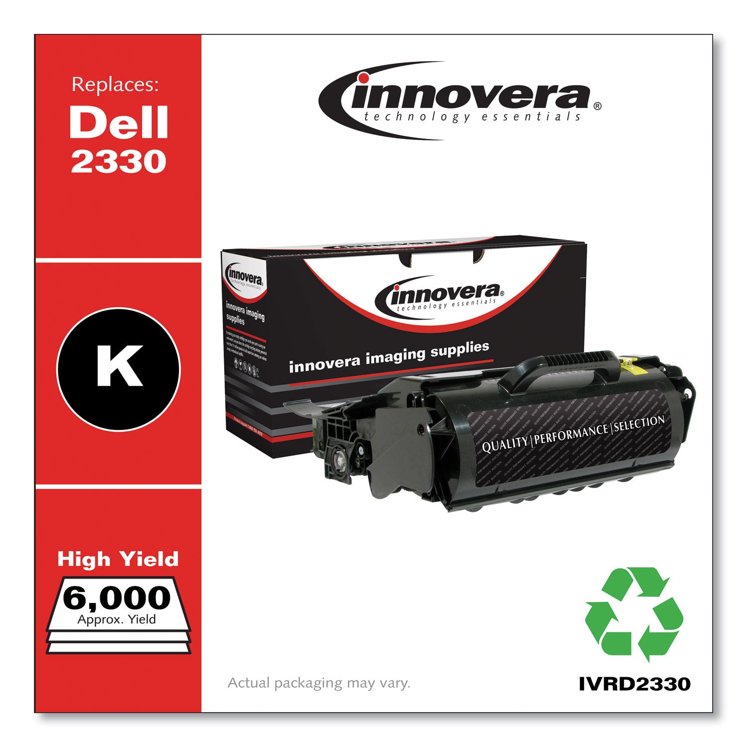 Innovera Remanufactured Black High-Yield Toner, Replacement for 330-2666, 6,000 Page-Yield (D2330)